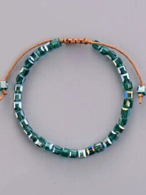 Jewelry bracelet bead Boho adjustable blue green stones brand new fashion
